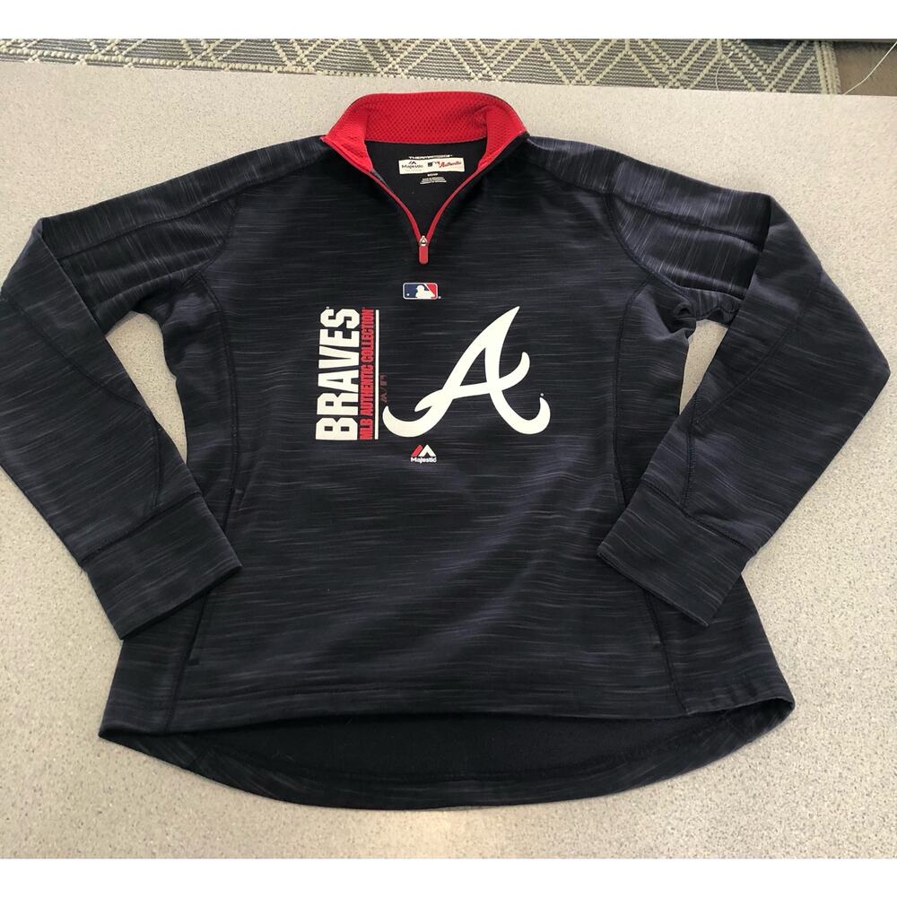 Women's Atlanta Braves Quarterzip Sweatshirt Jacket